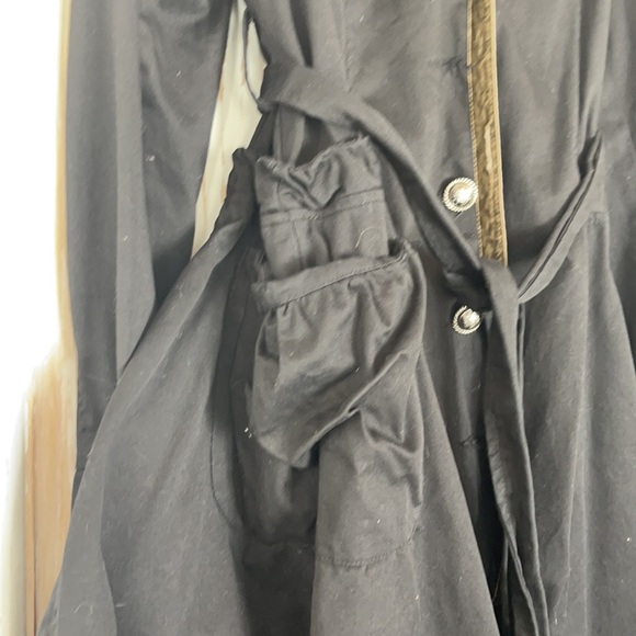 Designer made custom lined black jacket with brown velvet lined detail size XL - Picture 6 of 15